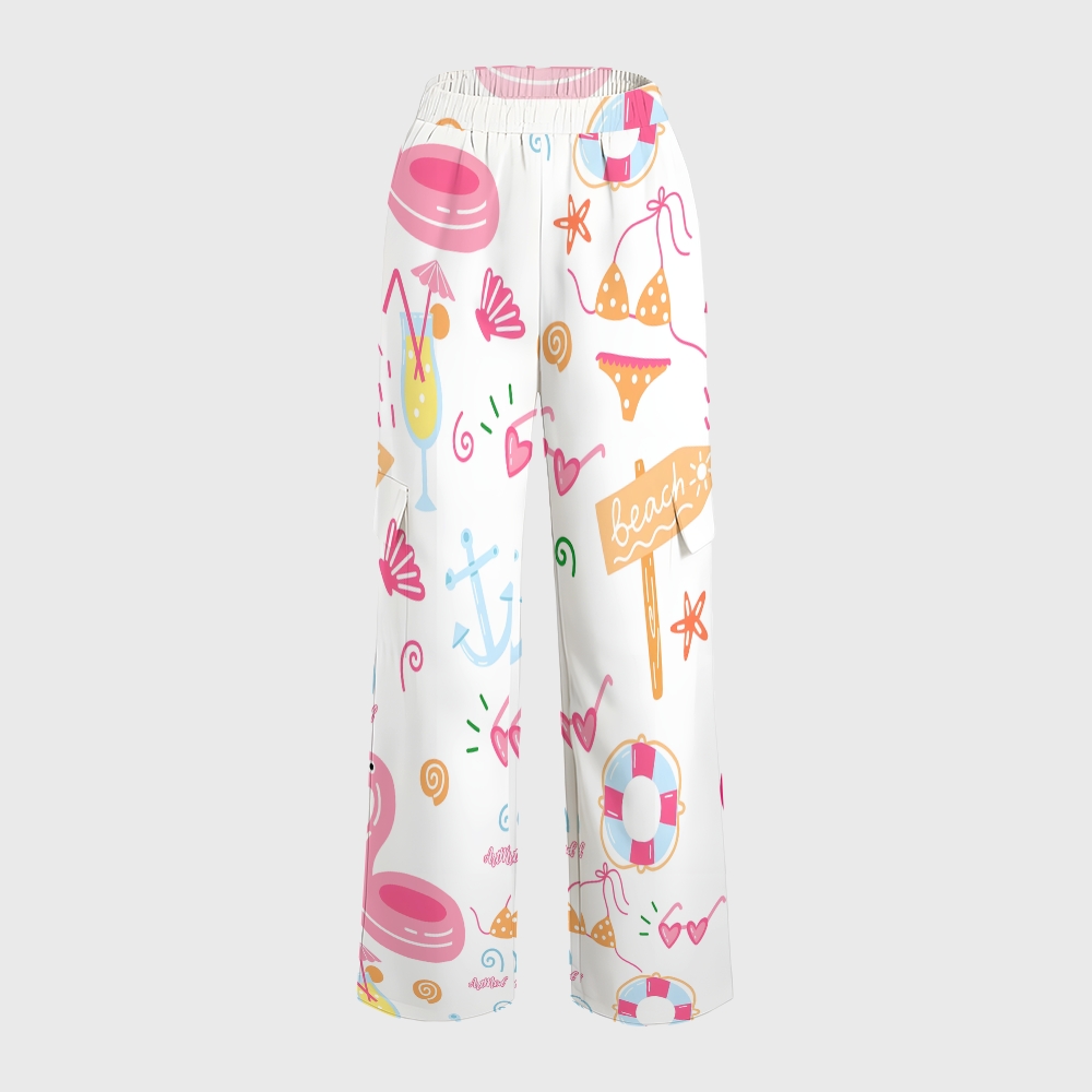 Women's Flamingo Printed Scrub Set SL05