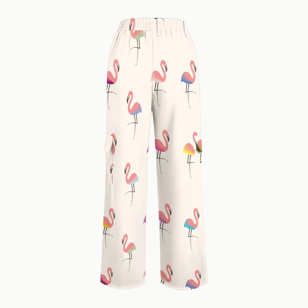 Women's Flamingo Printed Scrub Set SL07
