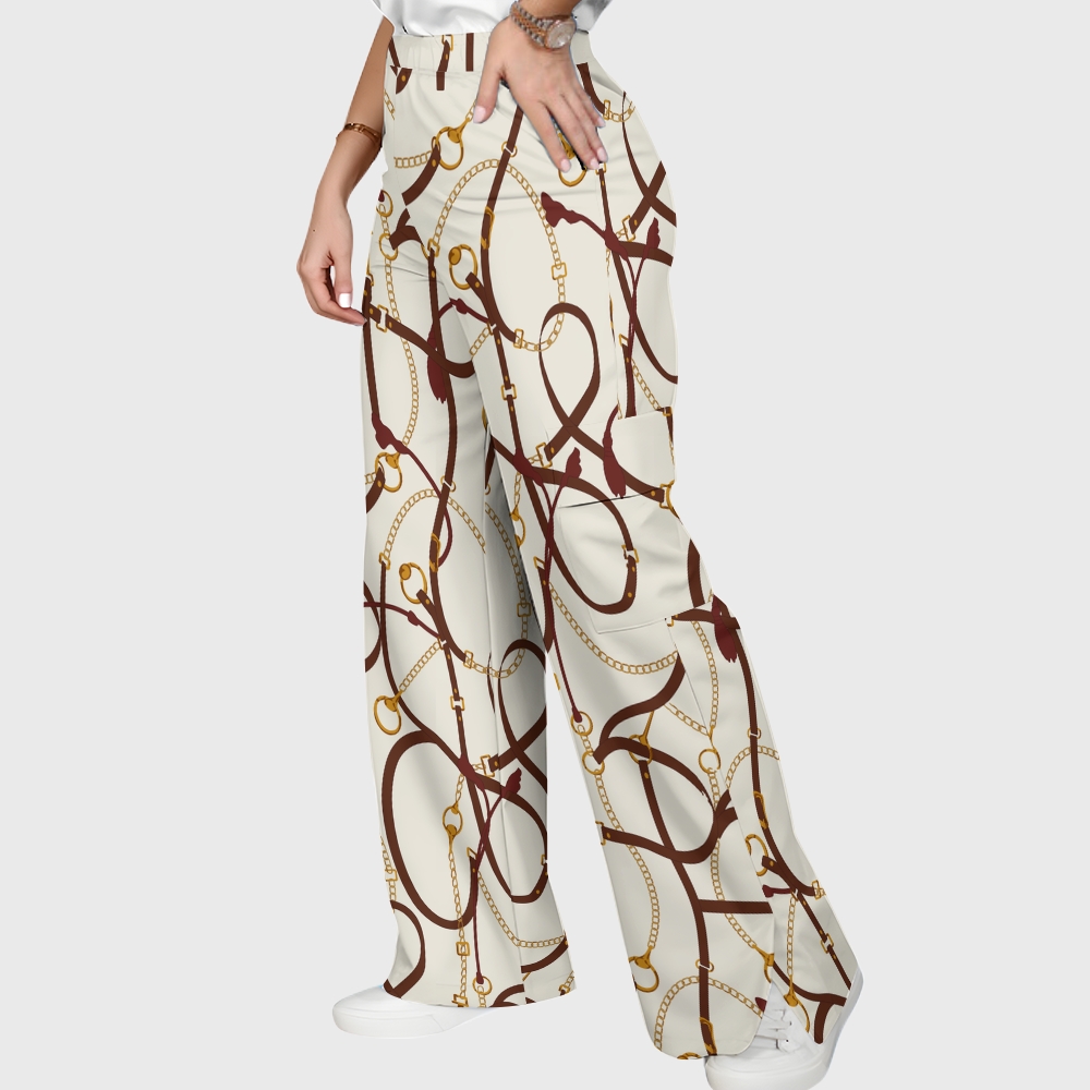 Women's Metallic Line Series Printed Scrub Set  SM01