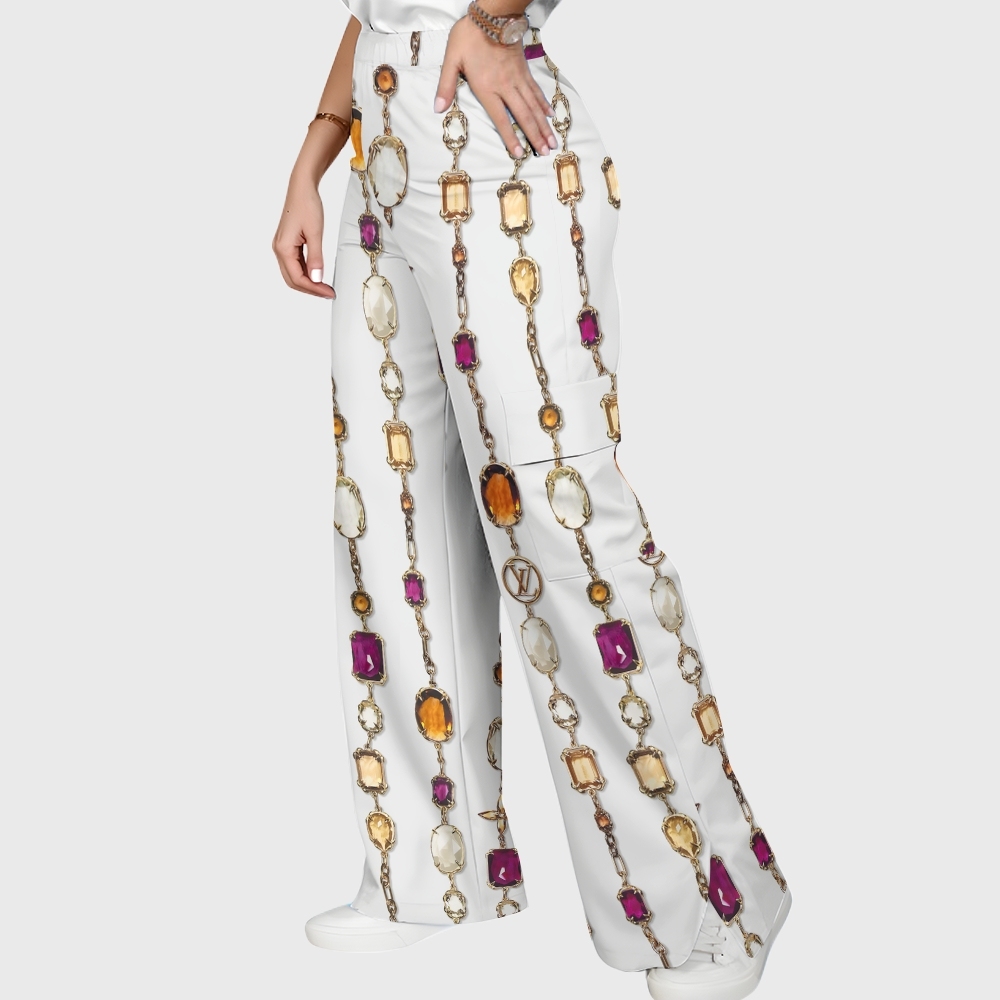 Women's Metallic Line Series Printed Scrub Set  SM02