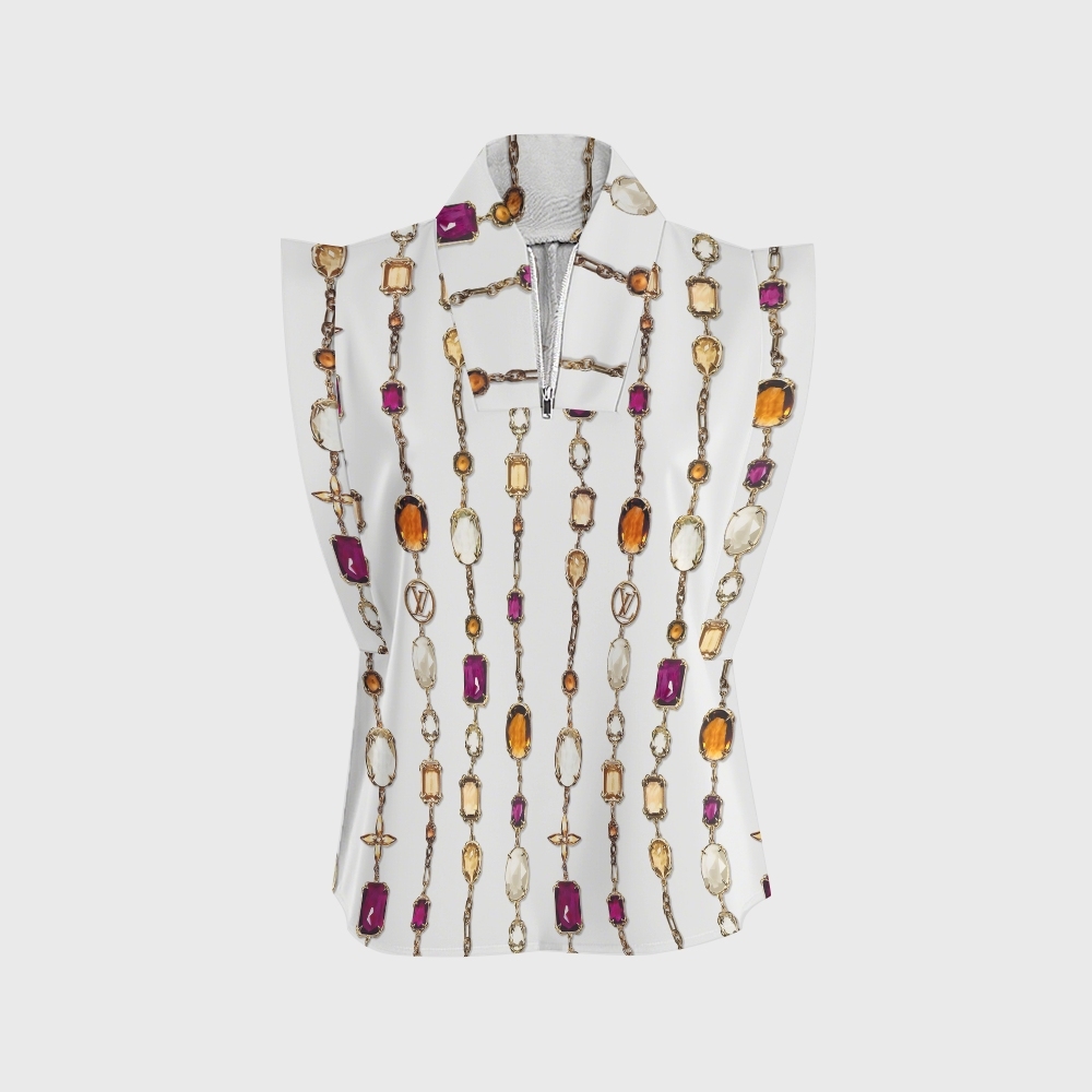 Women's Metallic Line Series Printed Scrub Set  SM02