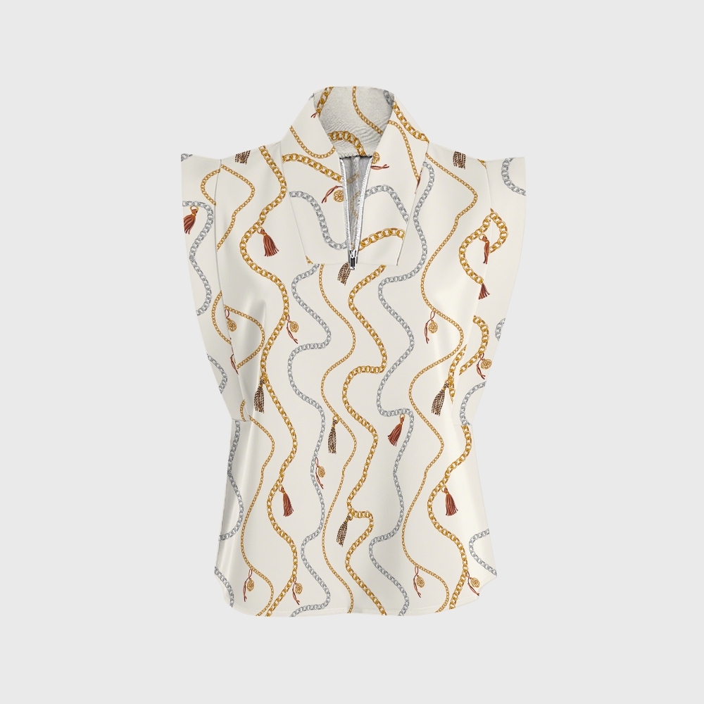 Women's Metallic Line Series Printed Scrub Set  SM03