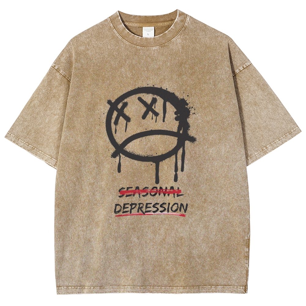 Depression Seasonal Washed Vintage T-shirt