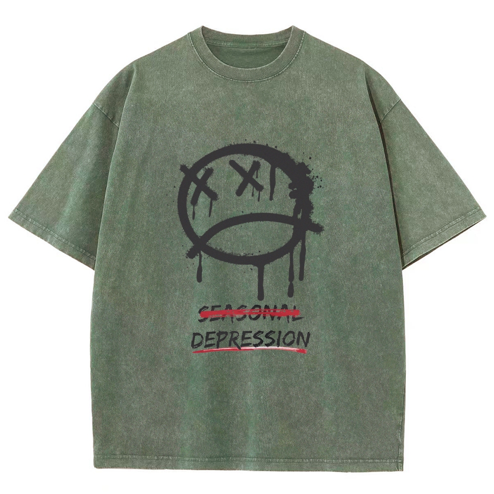 Depression Seasonal Washed Vintage T-shirt