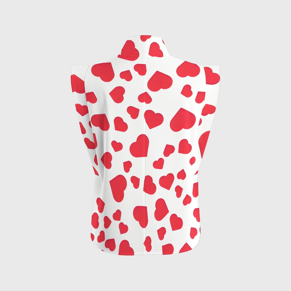 Women's Colorful Heart Pattern  Scrub Set CL11