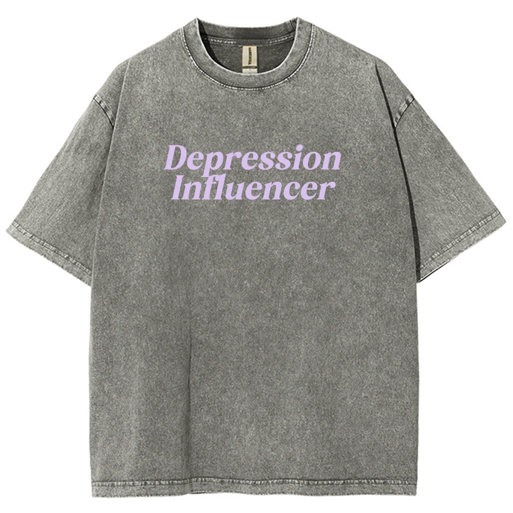 Depression Influencer Washed Vintage T-shirt