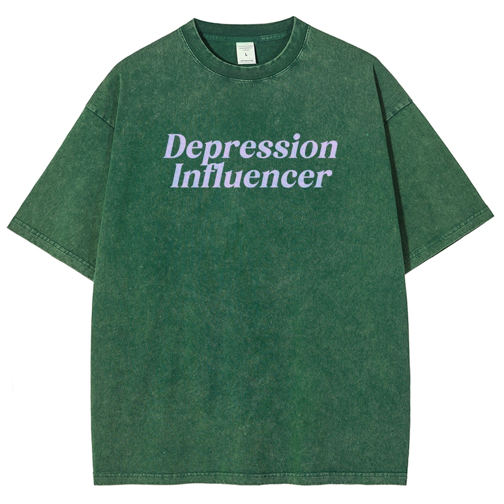 Depression Influencer Washed Vintage T-shirt