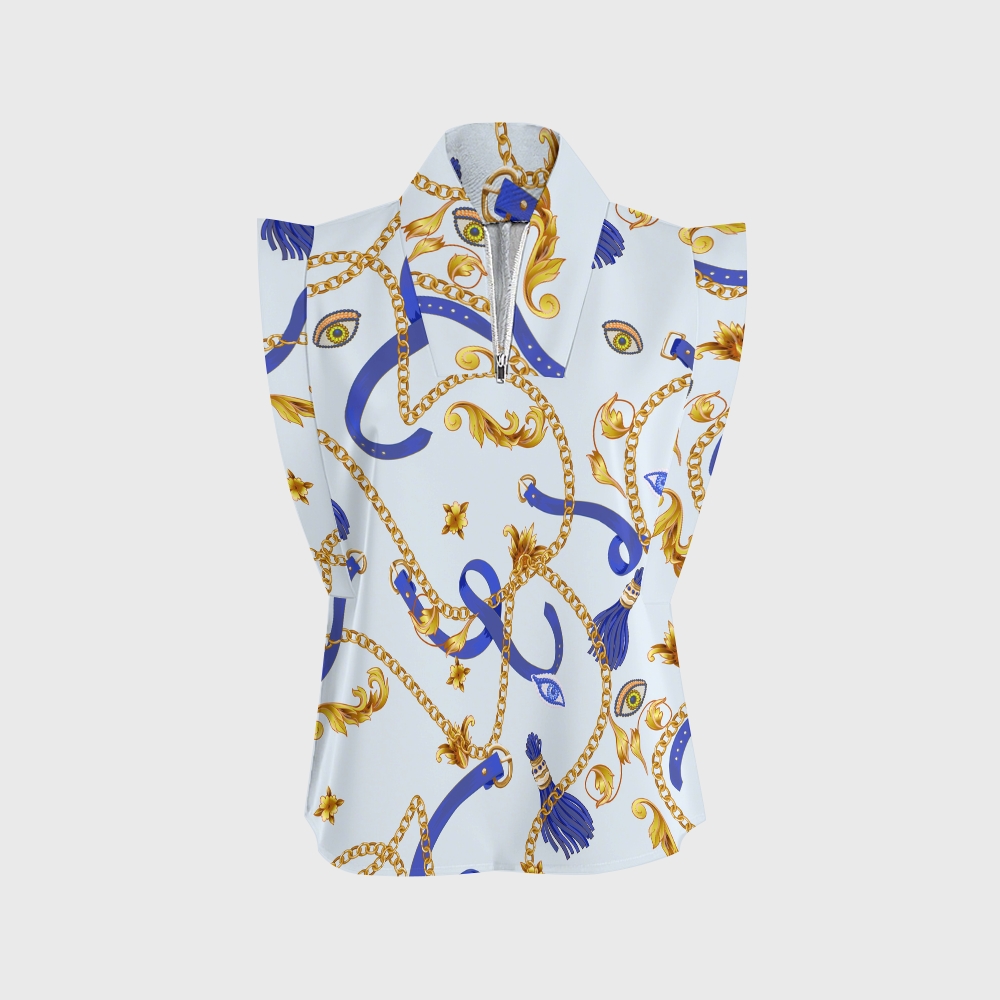 Women's Metallic Line Series Printed Scrub Set  SM08