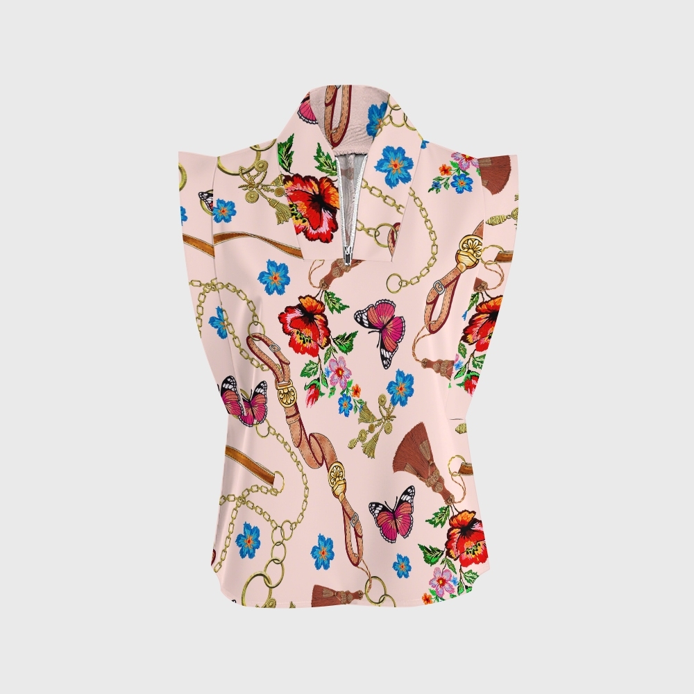 Women's Metallic Line Series Printed Scrub Set  SM10