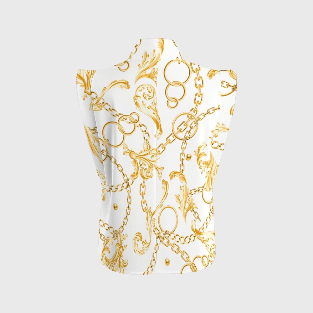 Women's Metallic Line Series Printed Scrub Set  SM11