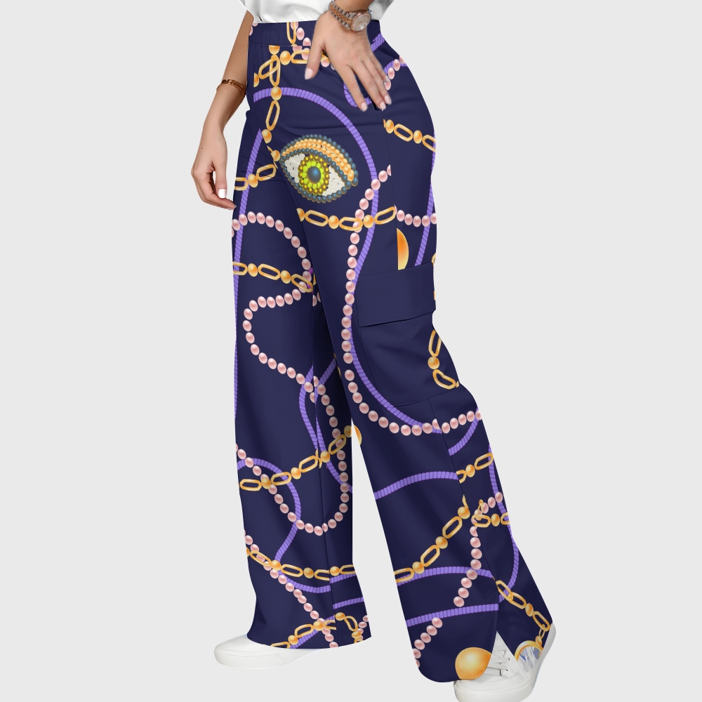 Women's Metallic Line Series Printed Scrub Set  SM13