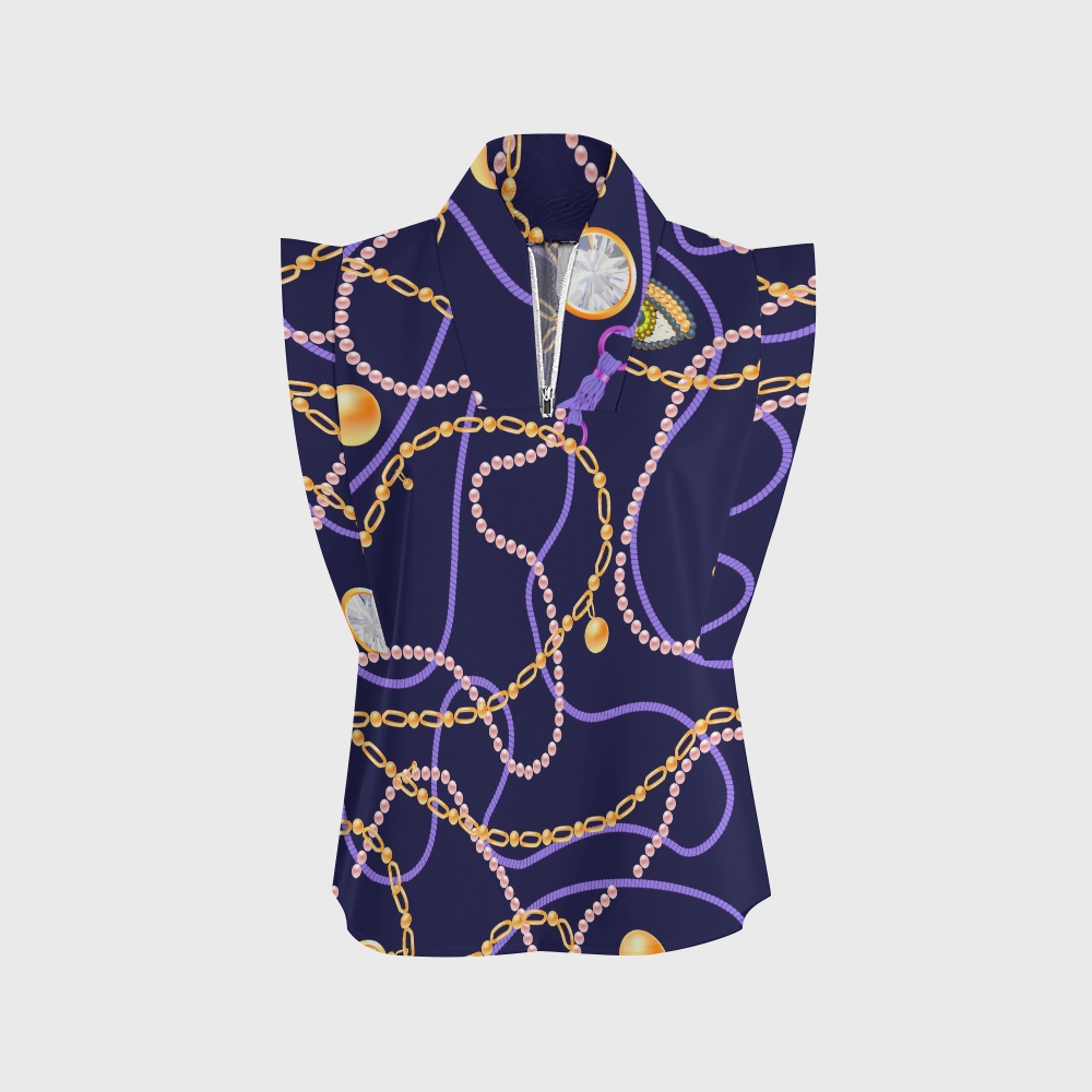 Women's Metallic Line Series Printed Scrub Set  SM13