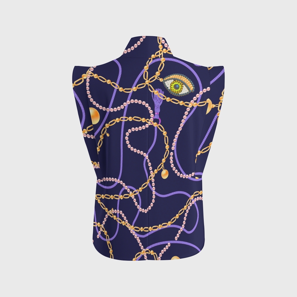 Women's Metallic Line Series Printed Scrub Set  SM13