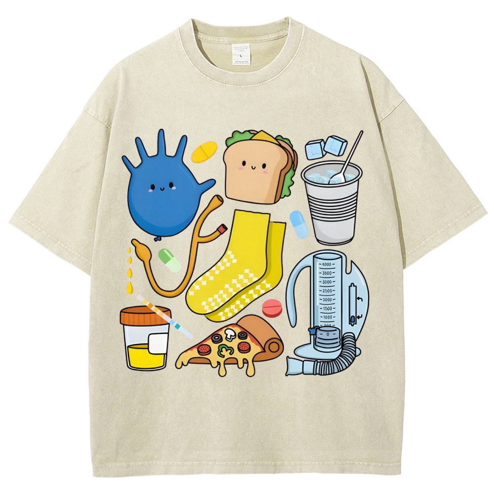 Cartoon Medical Washed Vintage T-shirt