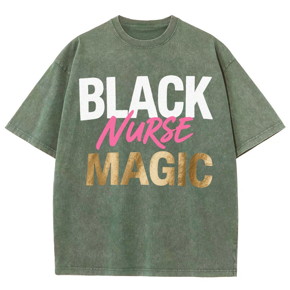 Black Magic Nurse Washed Vintage T-shirt