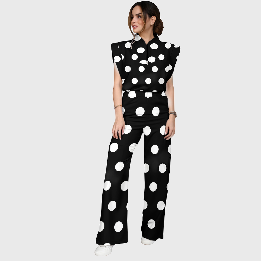 Women's Polka Dot Printed Scrub Set SP17