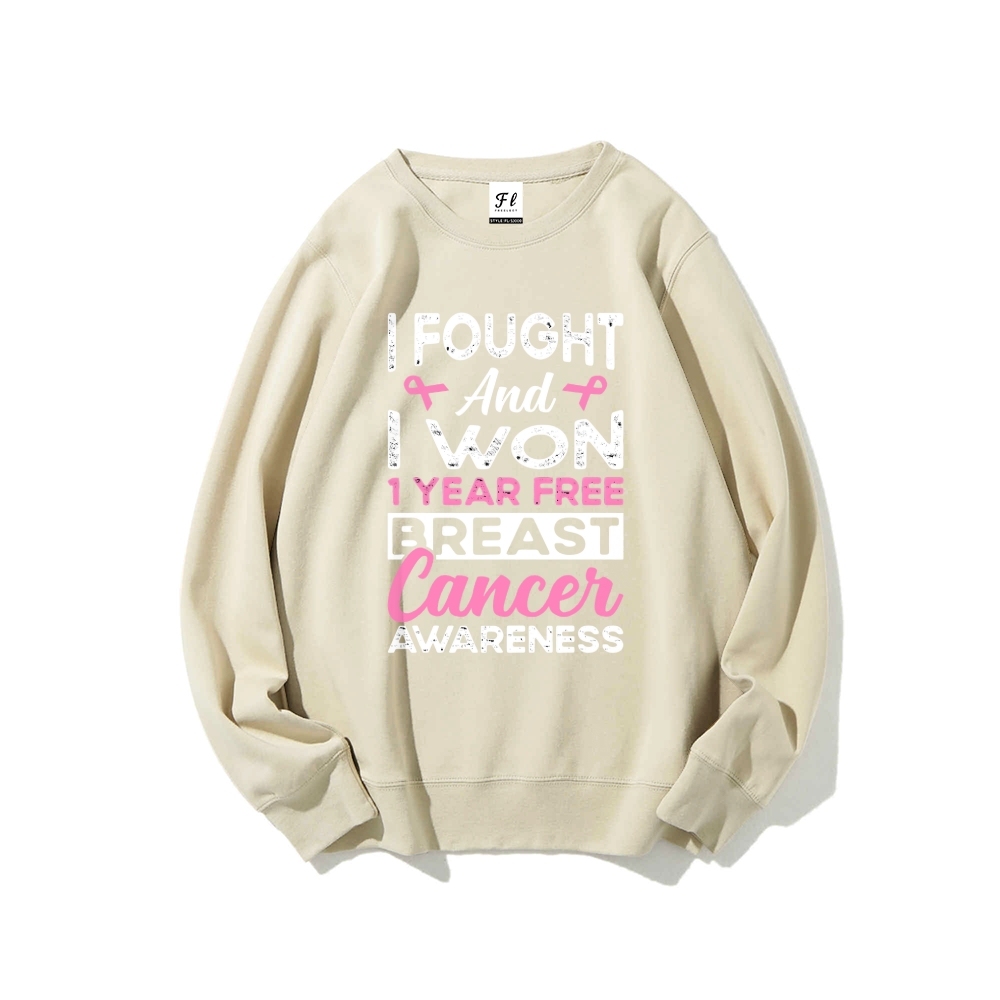 I Fought And I Won Breast Graphic Sweatshirt