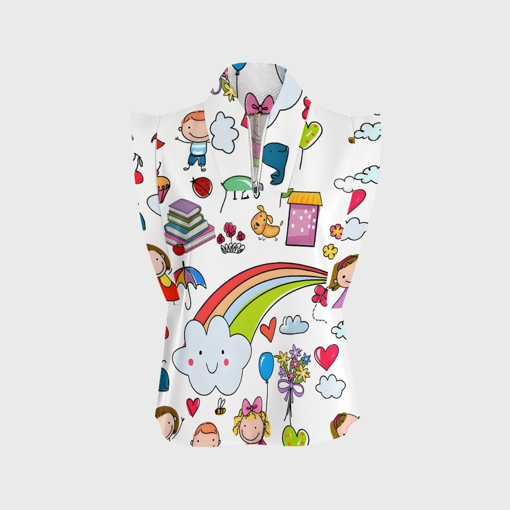 Women's Children's Cartoon Printed Scrub Set SK01