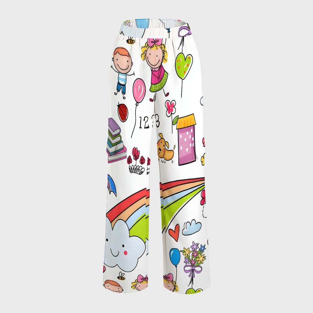 Women's Children's Cartoon Printed Scrub Set SK01