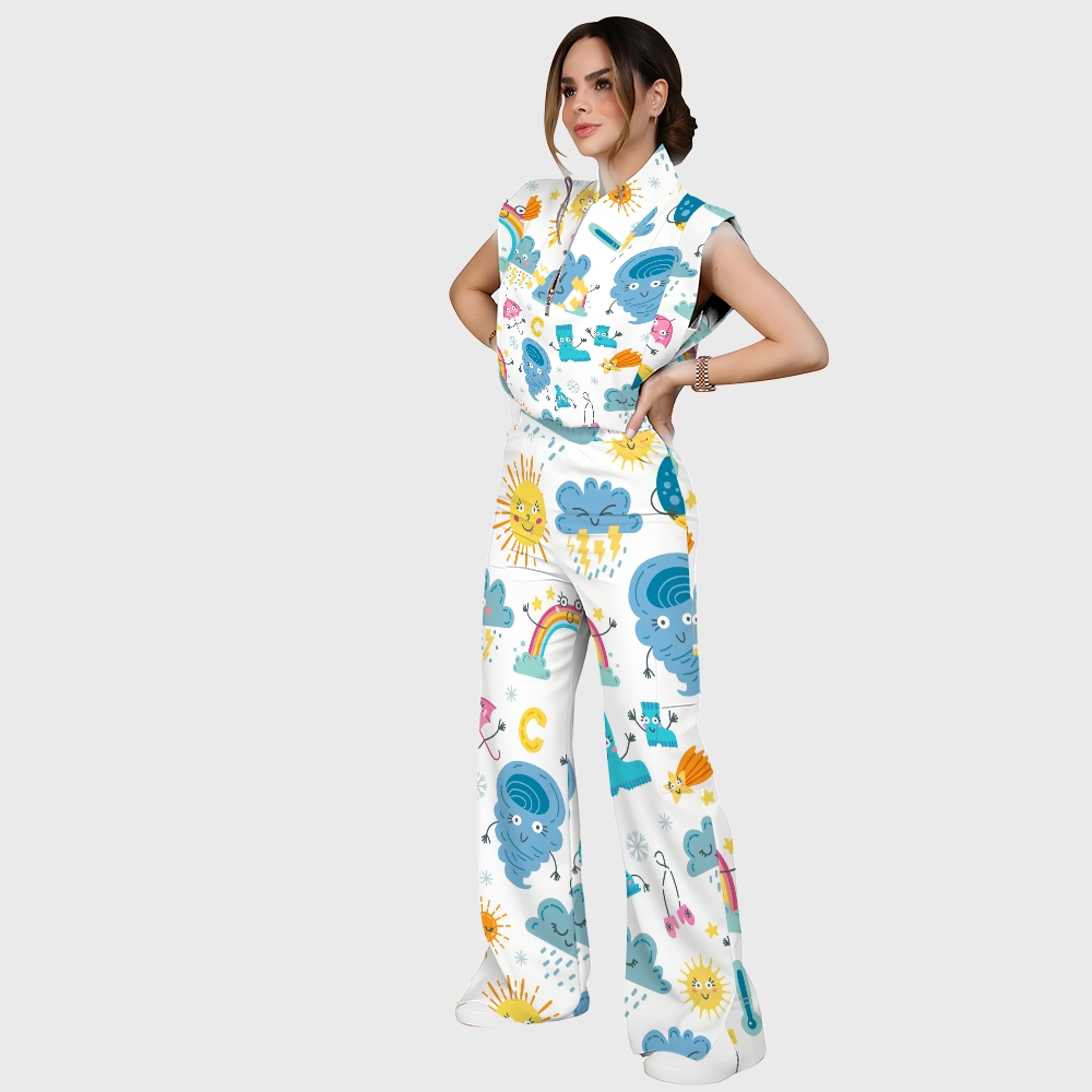 Women's Children's Cartoon Printed Scrub Set SK02