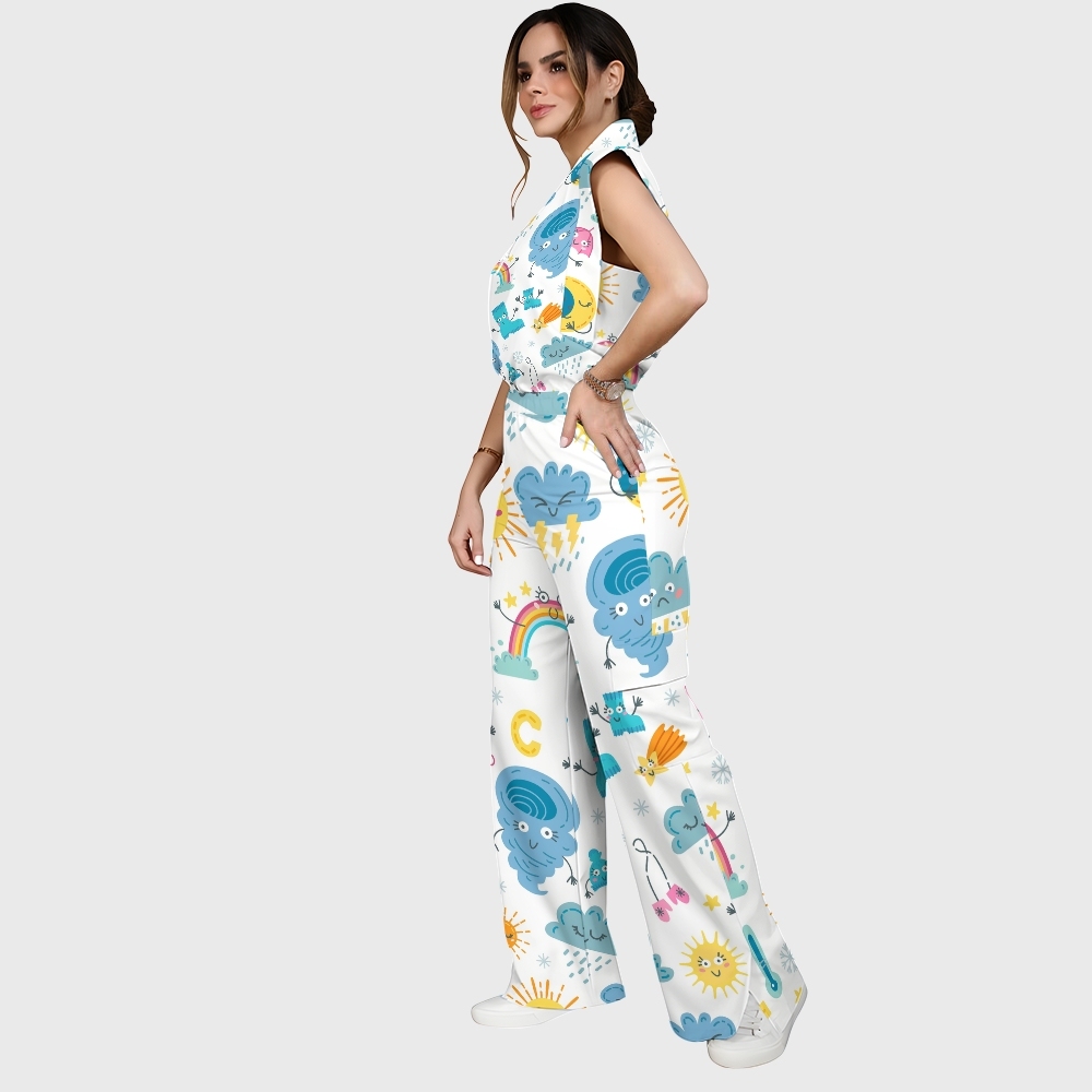 Women's Children's Cartoon Printed Scrub Set SK02