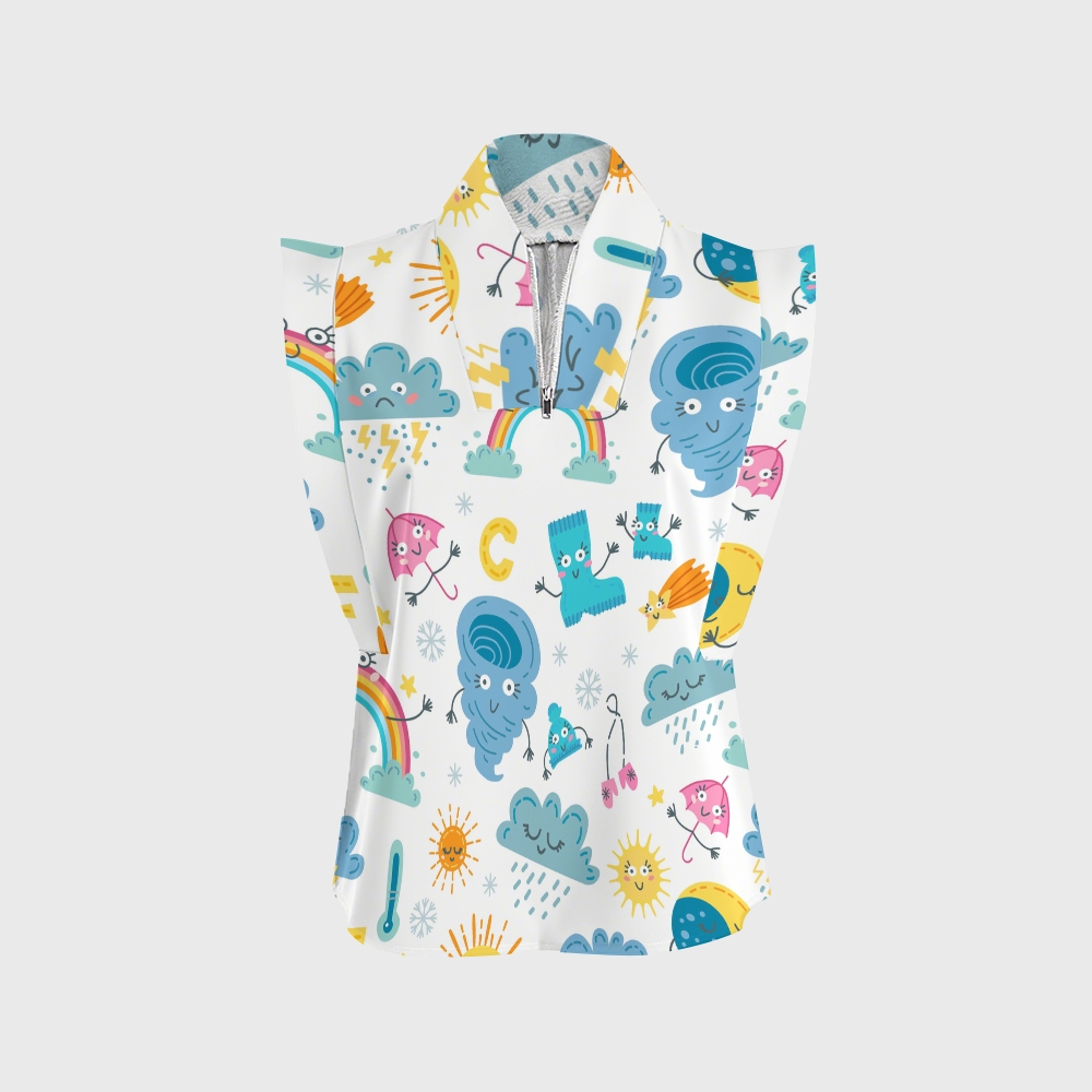 Women's Children's Cartoon Printed Scrub Set SK02