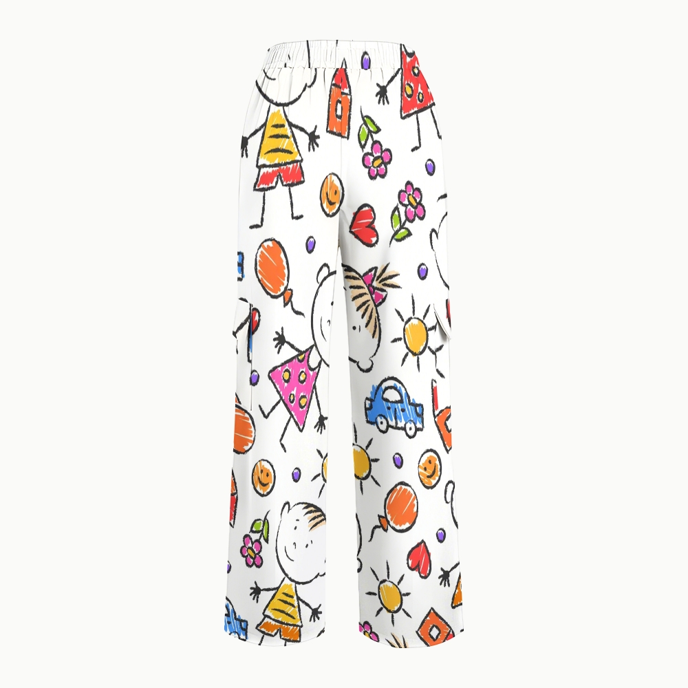 Women's Children's Cartoon Printed Scrub Set SK03