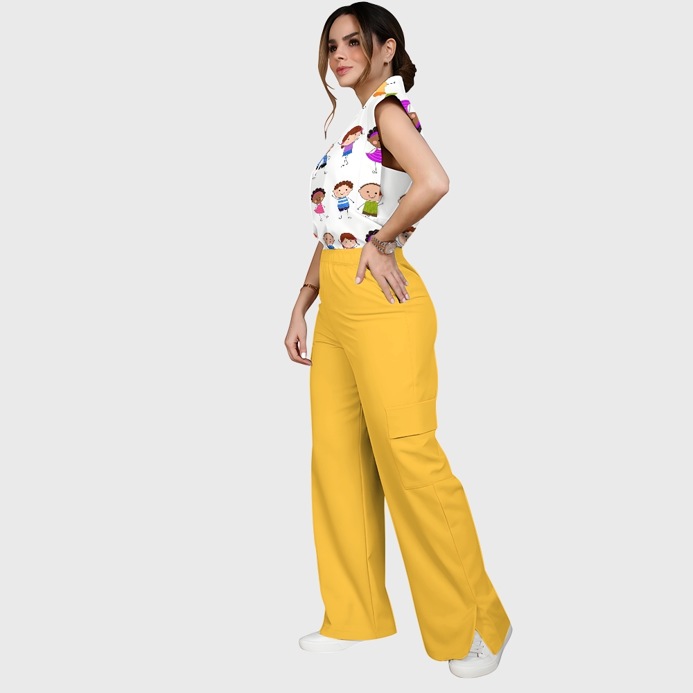 Women's Children's Cartoon Printed Scrub Set SK04