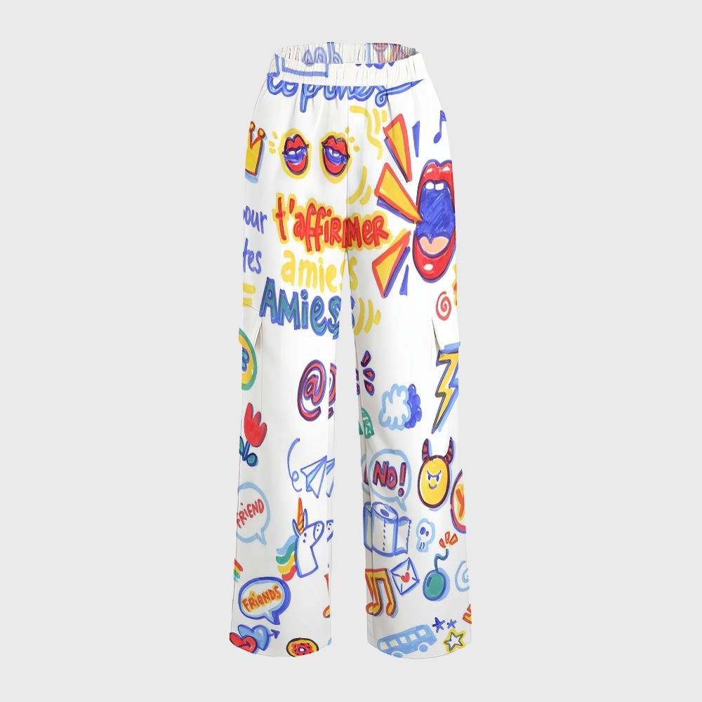 Women's Children's Cartoon Printed Scrub Set SK05
