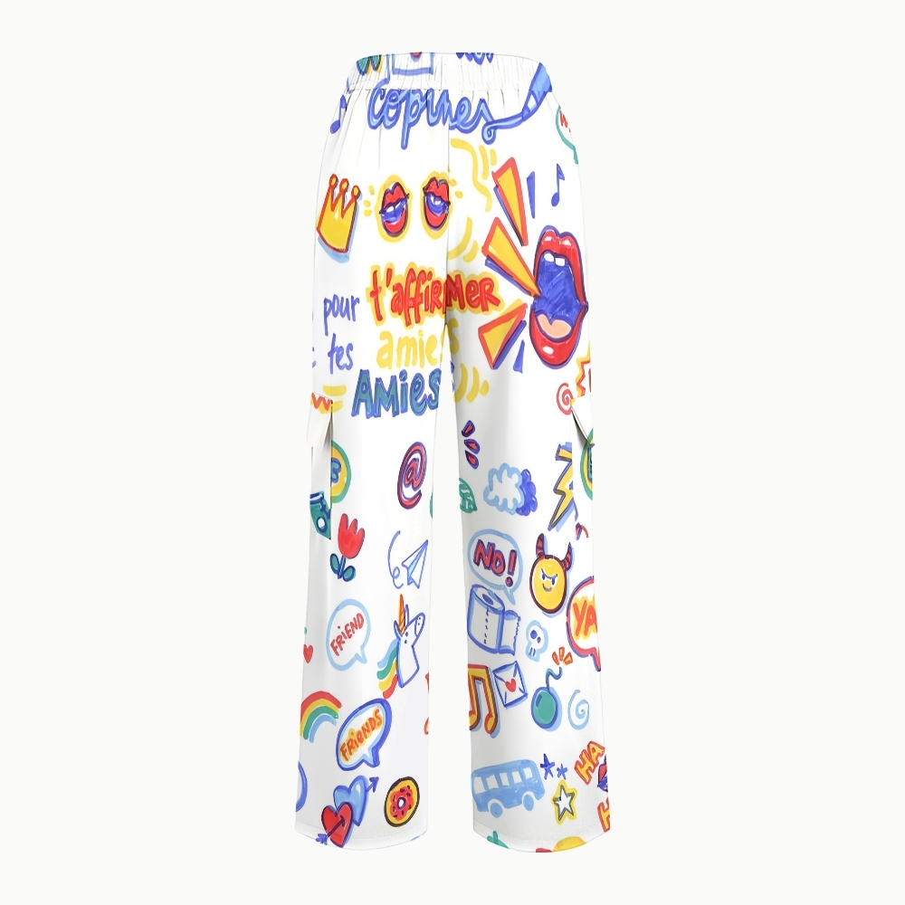 Women's Children's Cartoon Printed Scrub Set SK05