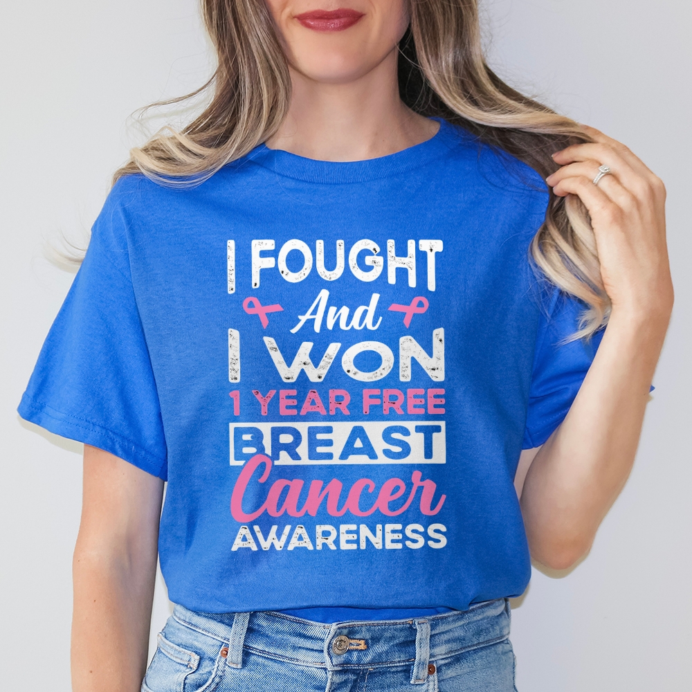 I Fought And I Won Breast Awareness T-shirt