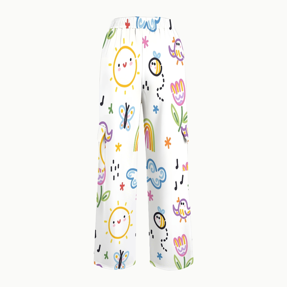 Women's Children's Cartoon Printed Scrub Set SK06