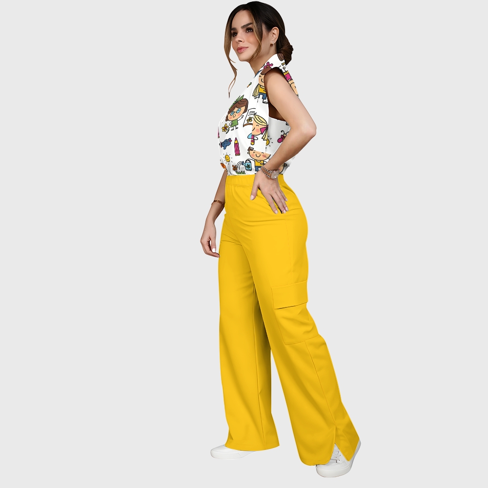 Women's Children's Cartoon Printed Scrub Set SK07