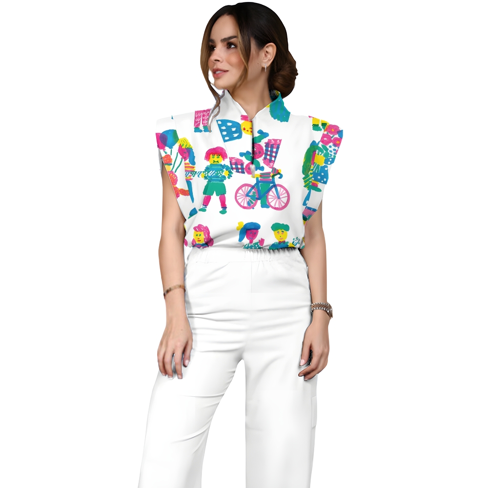 Women's Children's Cartoon Printed Scrub Set SK09