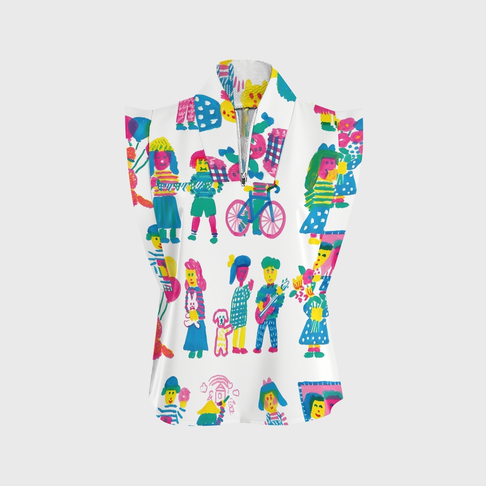 Women's Children's Cartoon Printed Scrub Set SK09