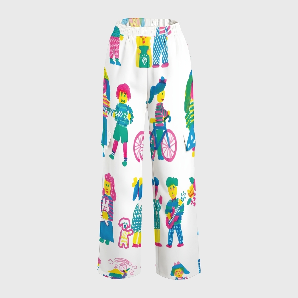 Women's Children's Cartoon Printed Scrub Set SK09