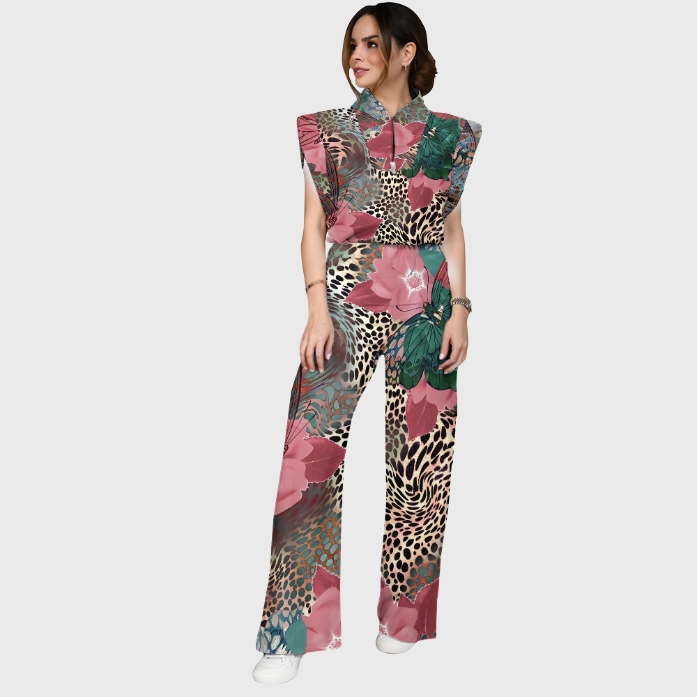 Women's leopard Print Scrub Set SL829