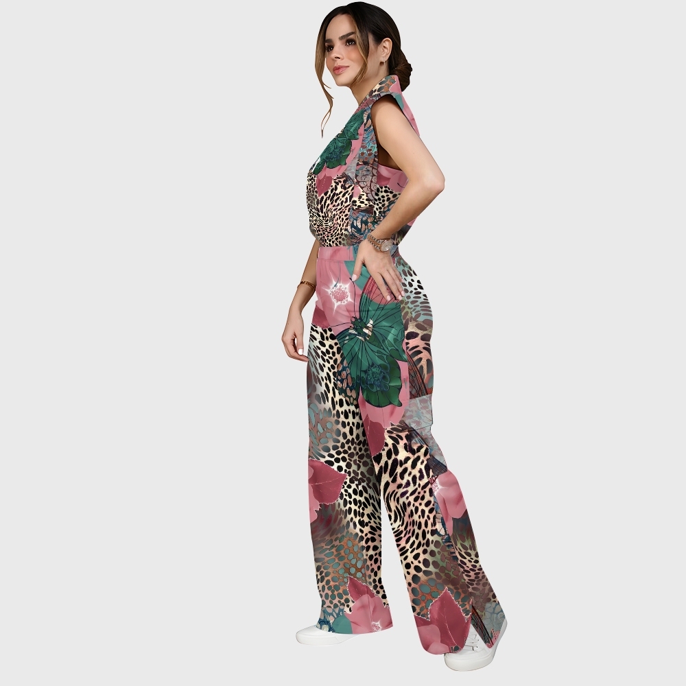 Women's leopard Print Scrub Set SL829