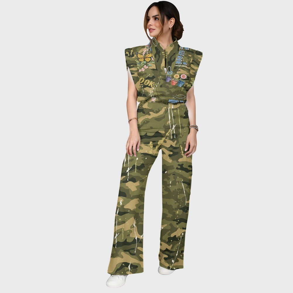 Women's Camouflage Scrub Set JC8291