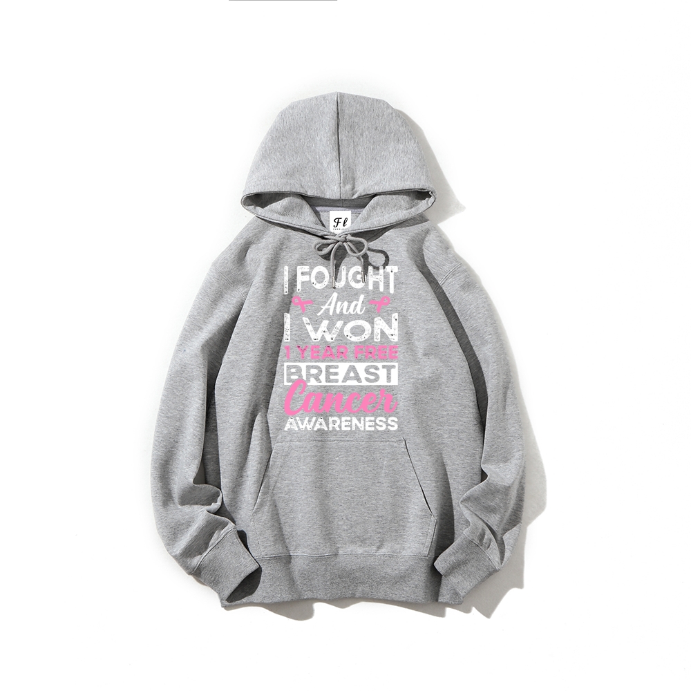 I Fought And I Won Breast Hoodies
