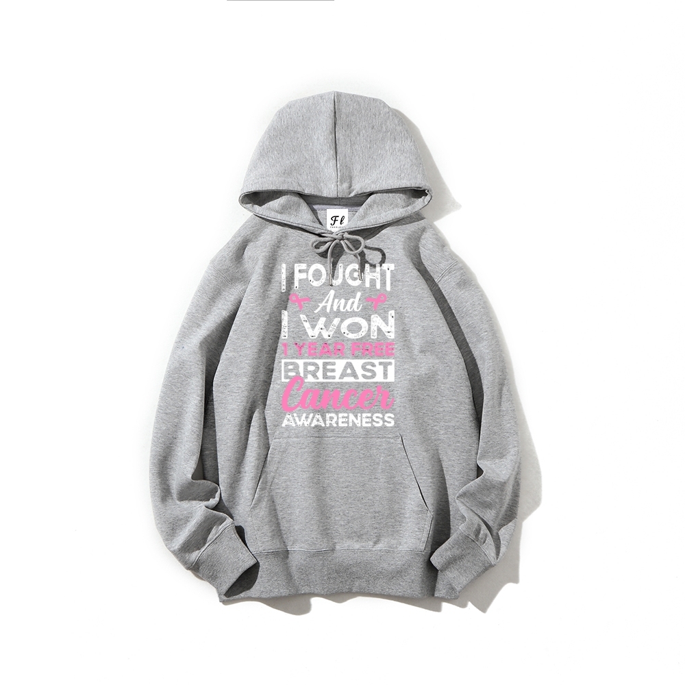 I Fought And I Won Breast Hoodies
