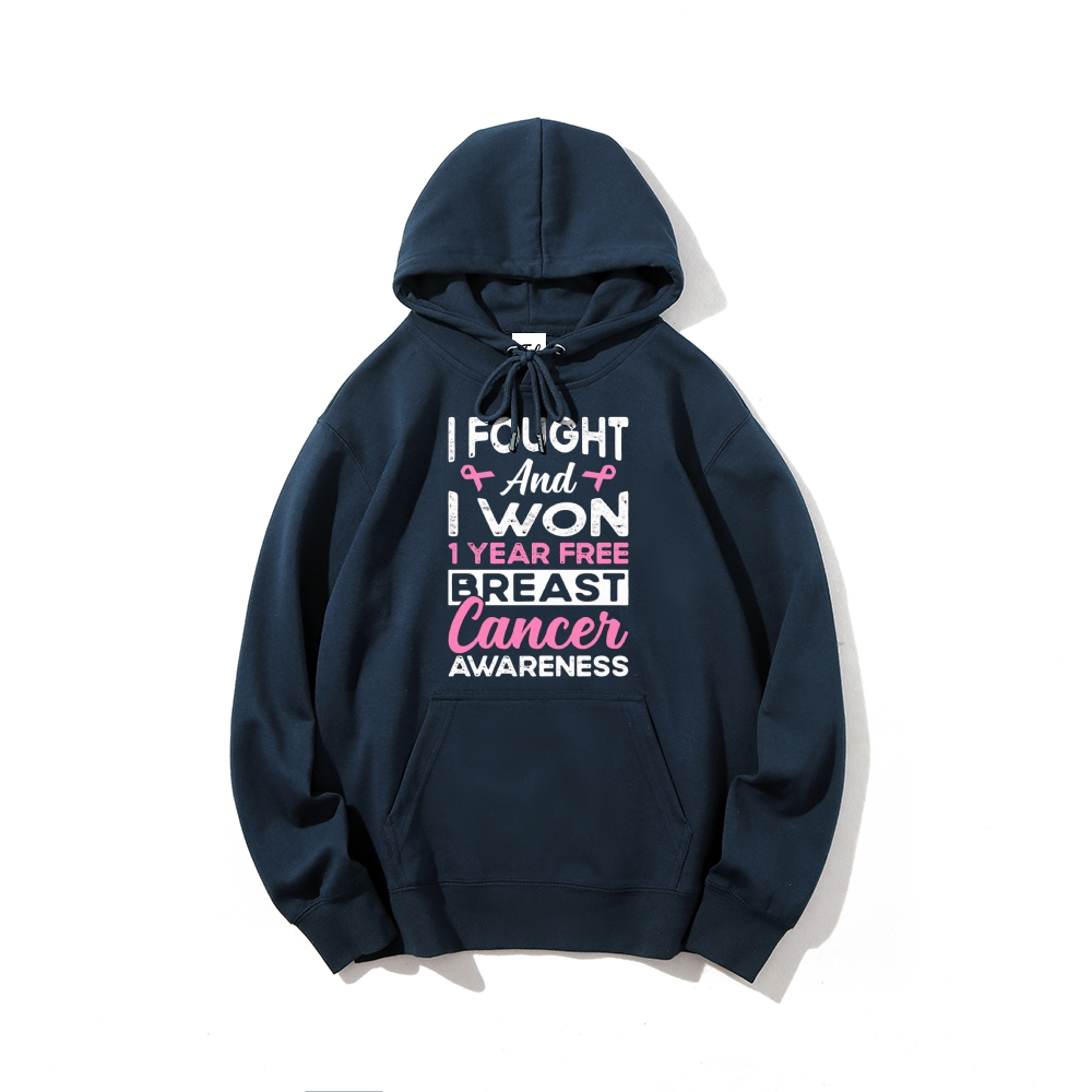 I Fought And I Won Breast Hoodies