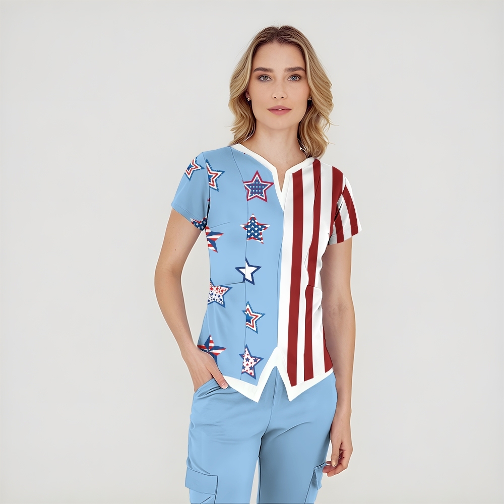 Women's American Elements Printed Scrub Set SAA01