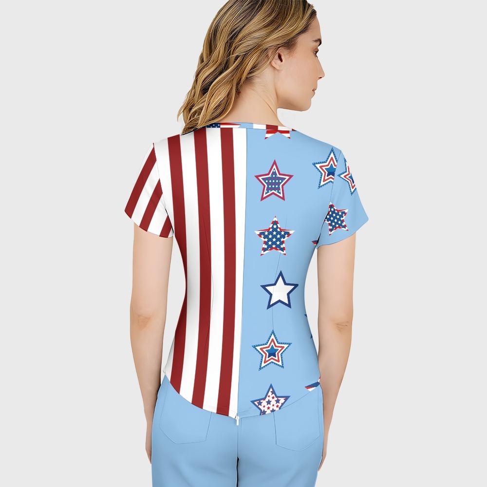 Women's American Elements Printed Scrub Set SAA01