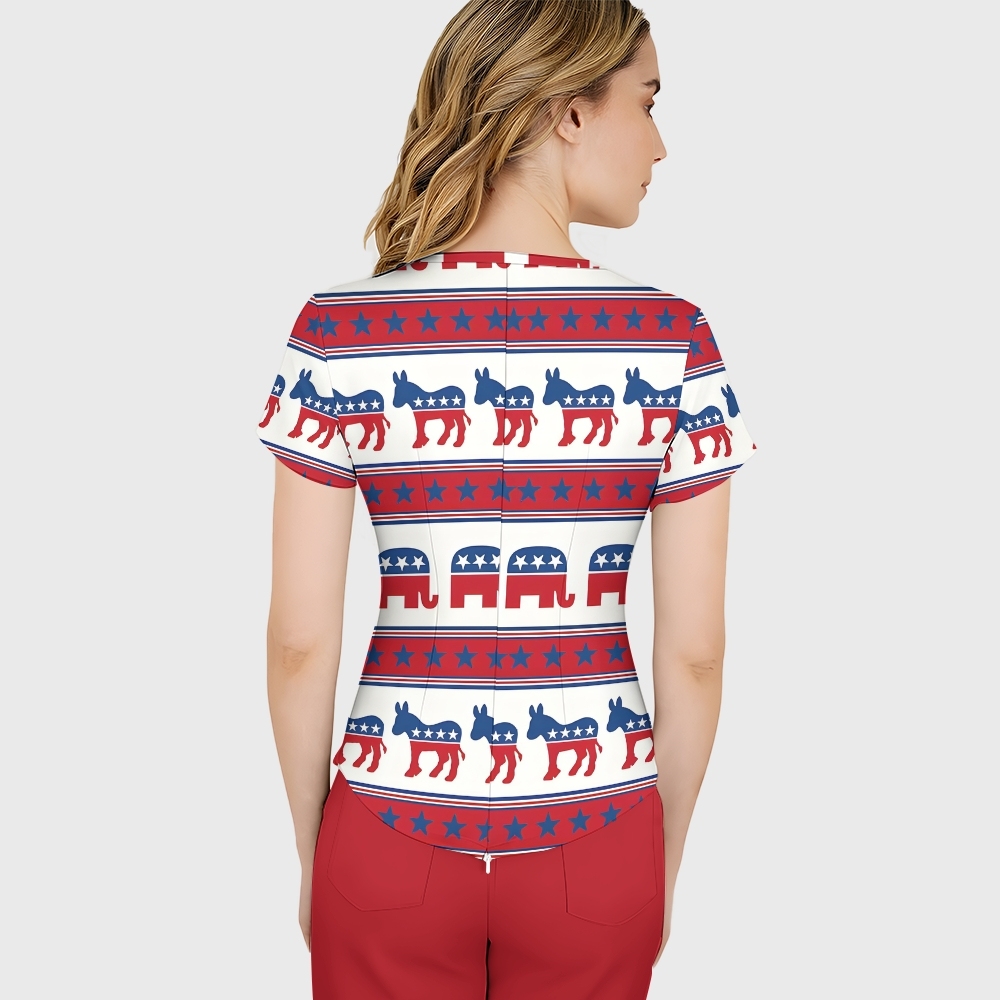 Women's American Elements Printed Scrub Set SAA02