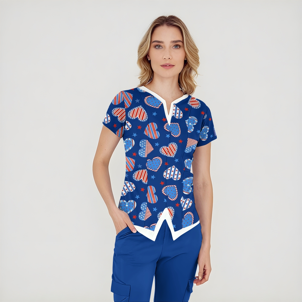 Women's American Elements Printed Scrub Set SAA03