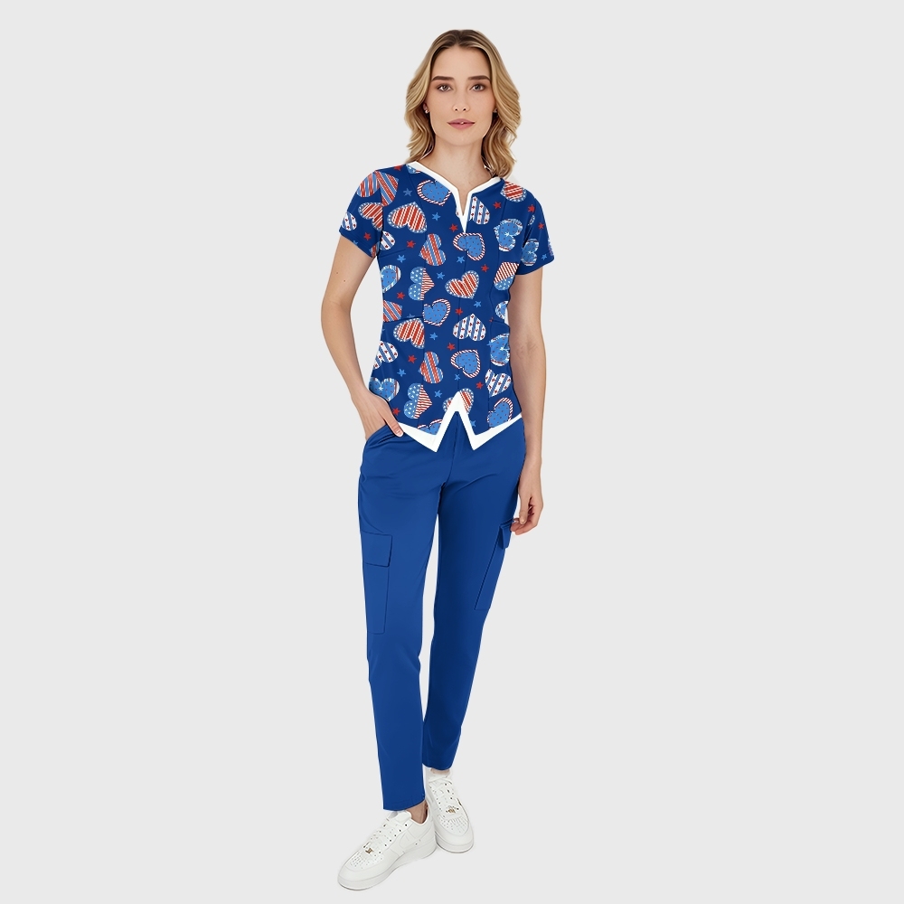 Women's American Elements Printed Scrub Set SAA03