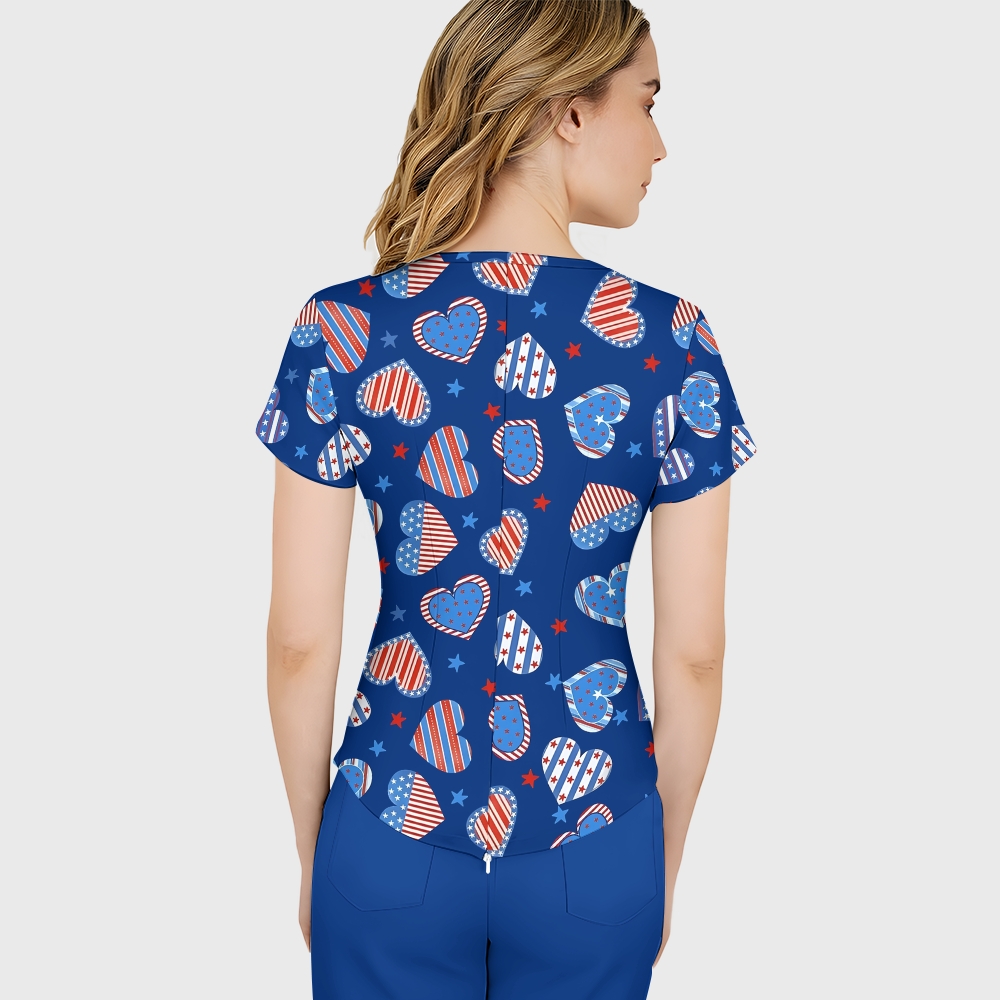 Women's American Elements Printed Scrub Set SAA03