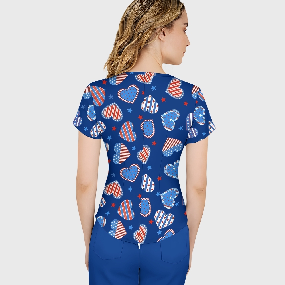 Women's American Elements Printed Scrub Set SAA03