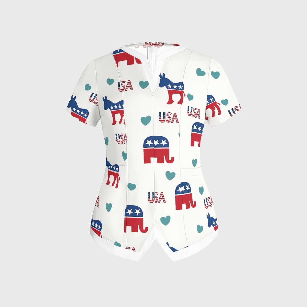 Women's American Elements Printed Scrub Set SAA04